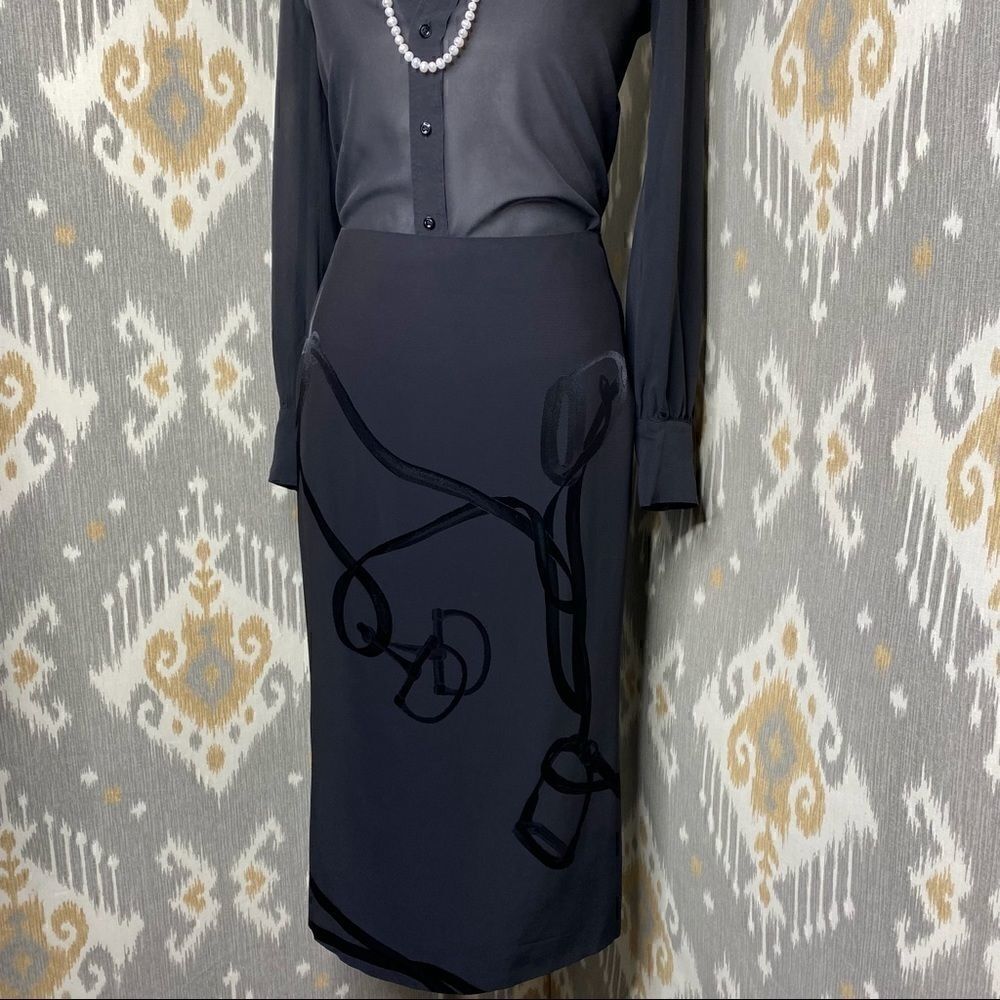 Ralph Lauren Cindy Bridle-Jacquard Pencil Skirt - Picture 13 of 16